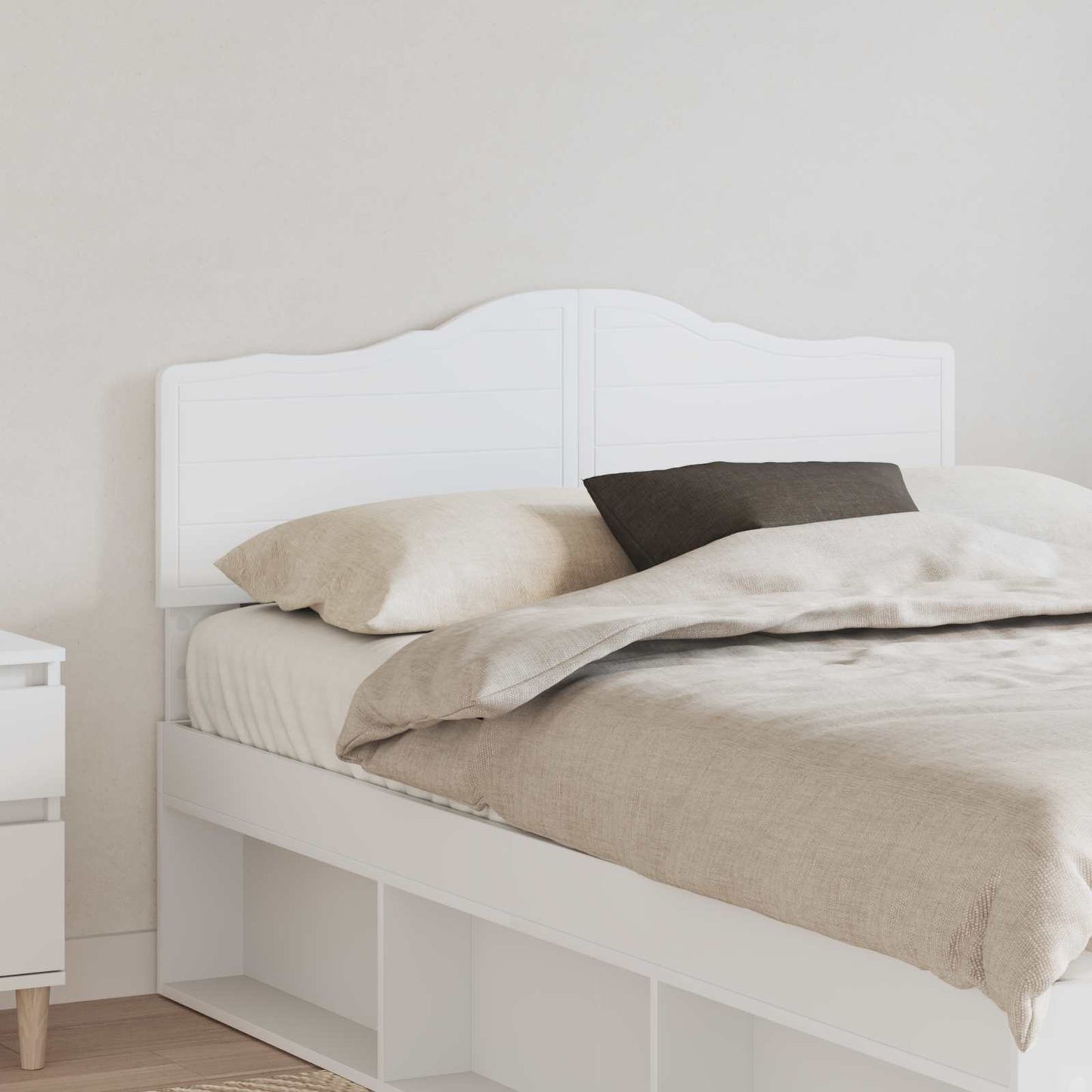 Testiera Bianco 135 cm Legno multistrato