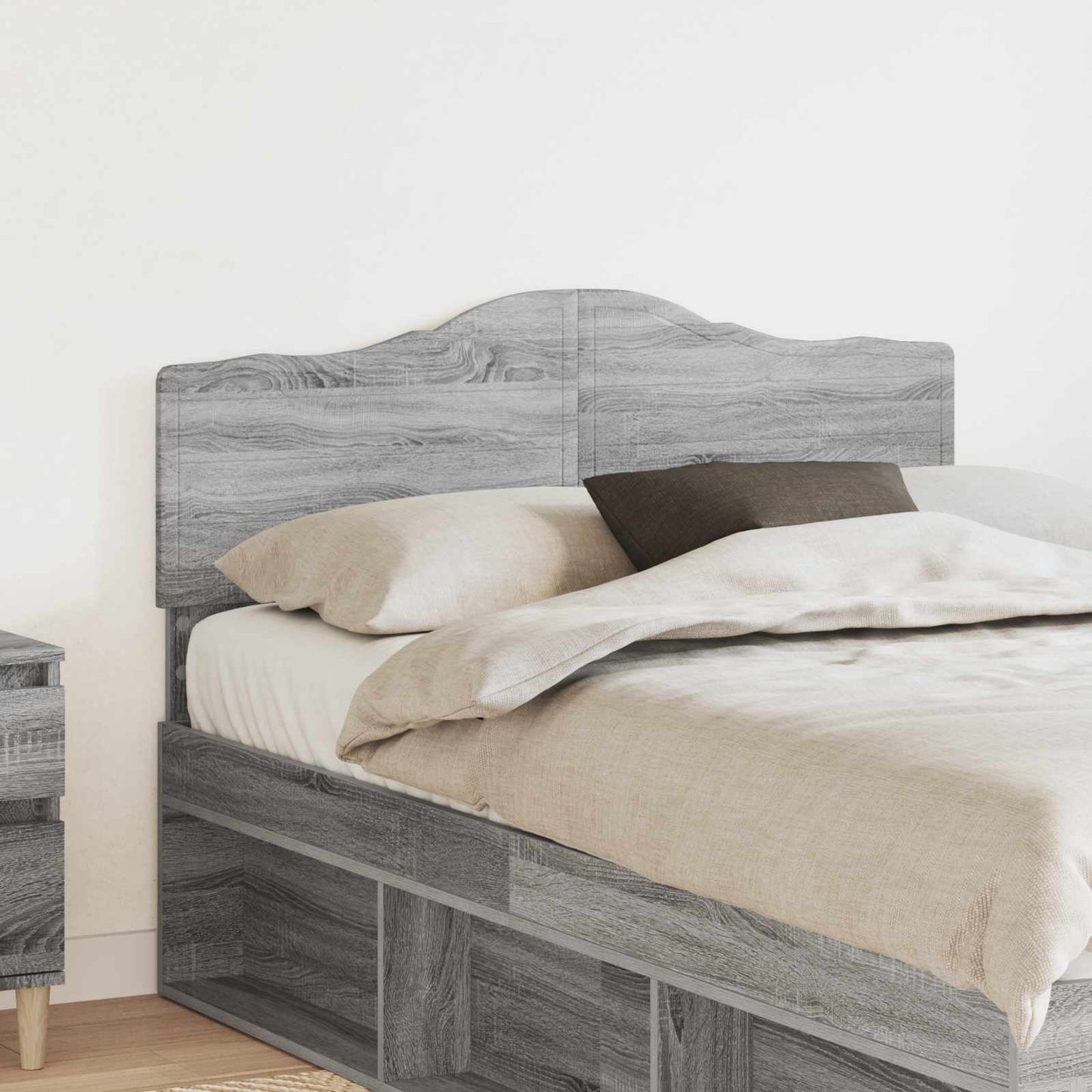Testiera Grigio Sonoma 135 cm Legno multistrato