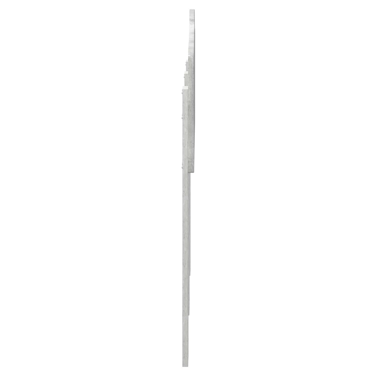 Testiera Grigio cemento 120 cm Legno multistrato