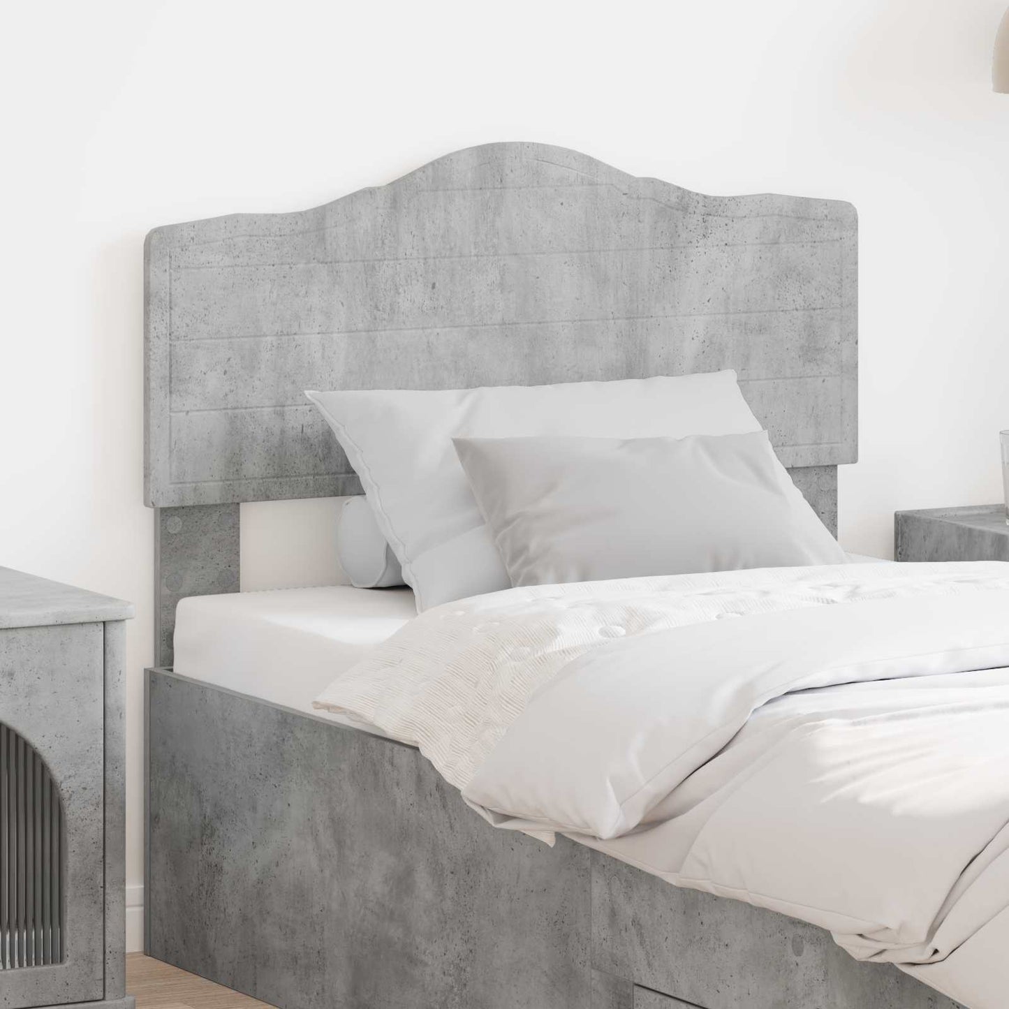 Testiera Grigio cemento 90 cm Legno multistrato