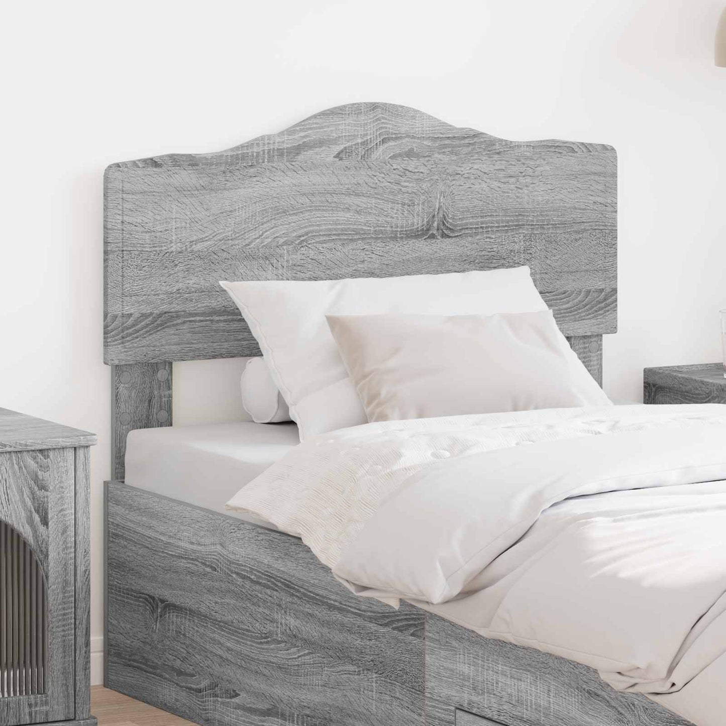 Testiera Grigio Sonoma 90 cm Legno multistrato