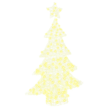 Albero di Natale con 100 LED Bianco caldo 120 cm Acrilico