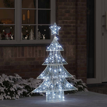 Albero di Natale con 100 LED Bianco freddo 120 cm Acrilico