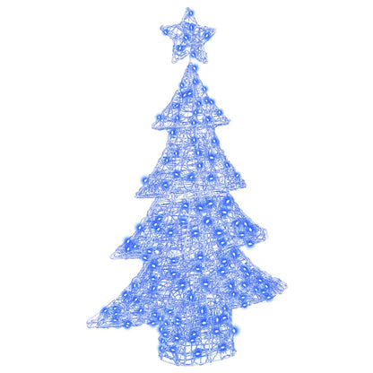 Albero di Natale con 100 LED Blu 120 cm Acrilico