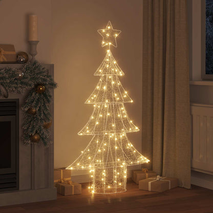 Albero di Natale con 160 LED Bianco caldo 150 cm Acrilico