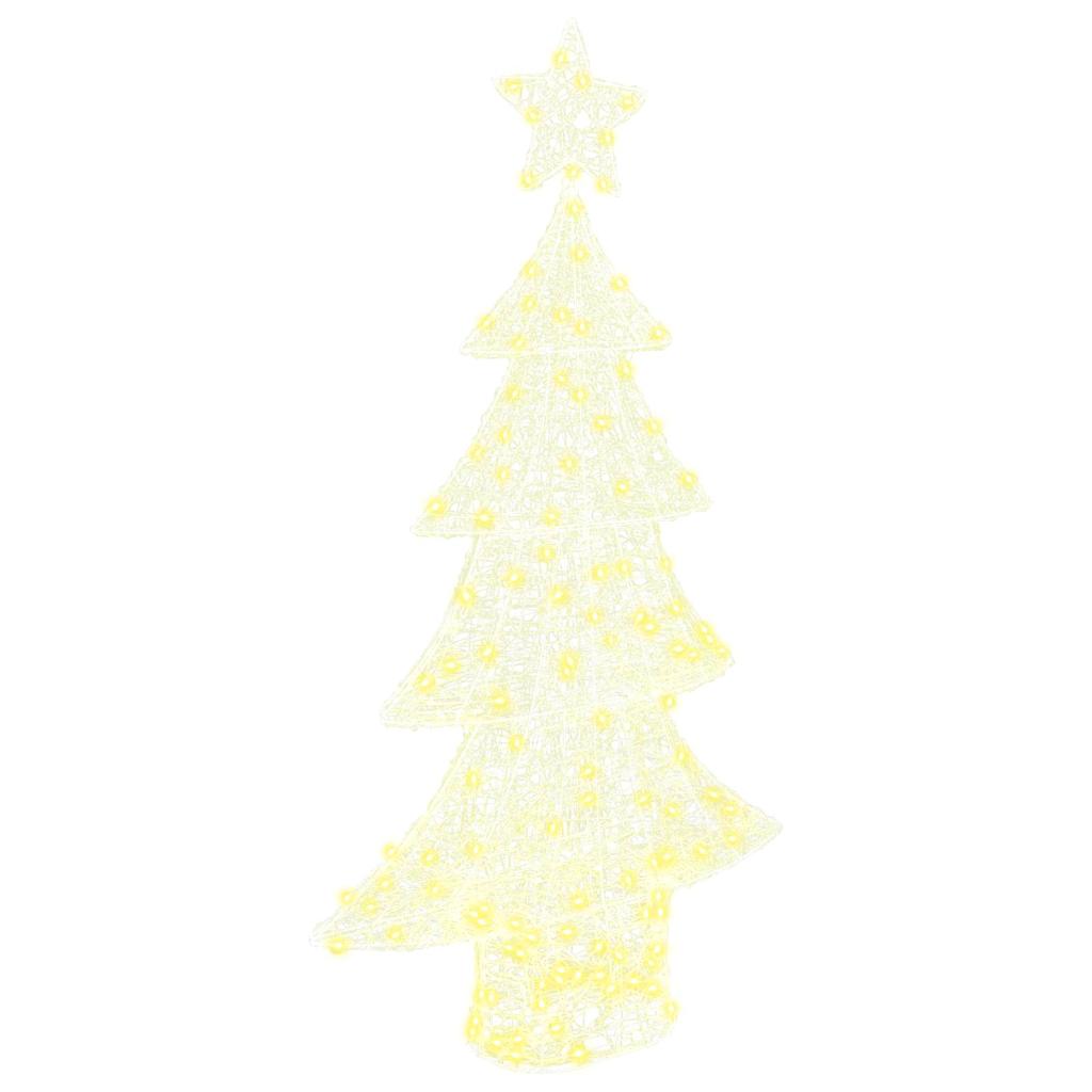 Albero di Natale con 160 LED Bianco caldo 150 cm Acrilico