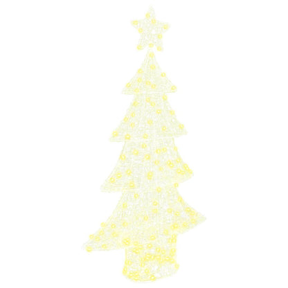 Albero di Natale con 160 LED Bianco caldo 150 cm Acrilico