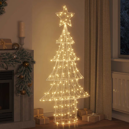 Albero di Natale con 240 LED Bianco caldo 150 cm Acrilico