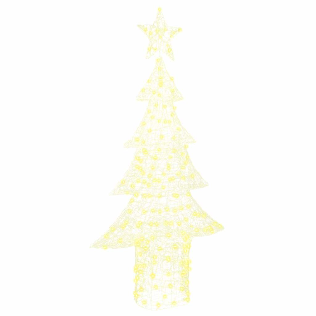 Albero di Natale con 240 LED Bianco caldo 150 cm Acrilico