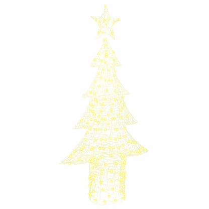 Albero di Natale con 240 LED Bianco caldo 150 cm Acrilico