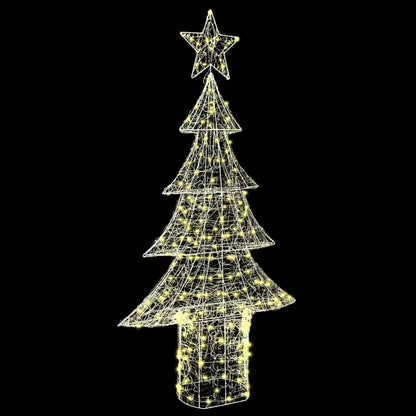 Albero di Natale con 240 LED Bianco caldo 150 cm Acrilico