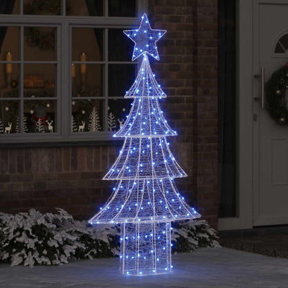 Albero di Natale con 240 LED Blu 180 cm Acrilico