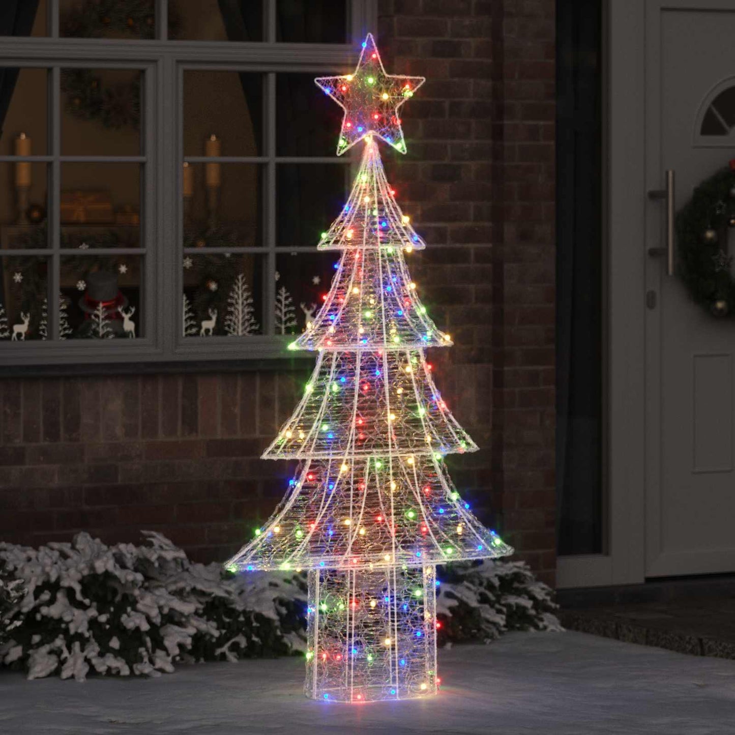 Albero di Natale con 240 LED Multicolore 180 cm Acrilico
