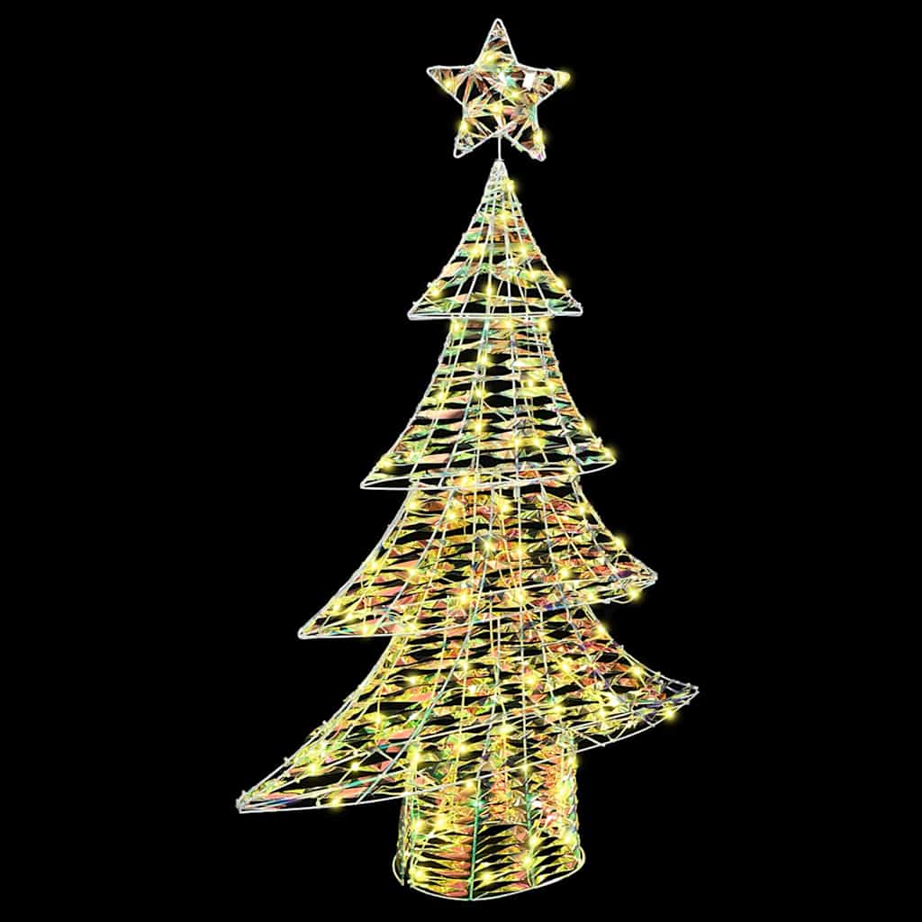Albero di Natale con 120 LED Bianco caldo 120,5 cm PET