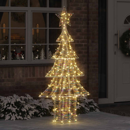 Albero di Natale con 240 LED Bianco caldo 181 cm PET