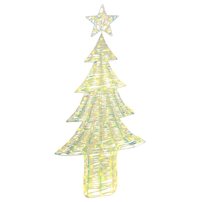 Albero di Natale con 240 LED Bianco caldo 181 cm PET