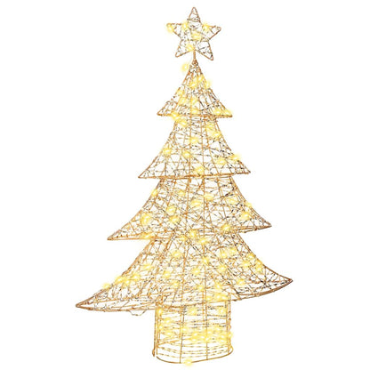 Albero di Natale con 120 LED Bianco caldo 120,5 cm PET