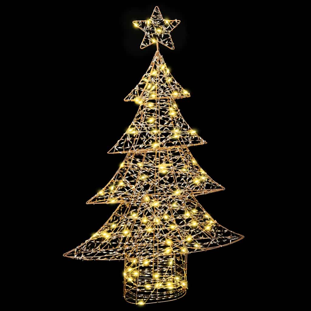 Albero di Natale con 120 LED Bianco caldo 120,5 cm PET