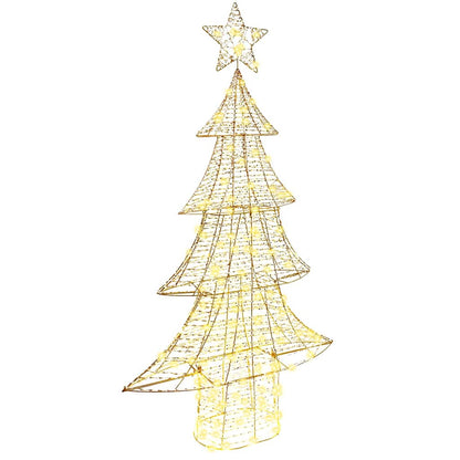 Albero di Natale con 160 LED Bianco caldo 151 cm PET