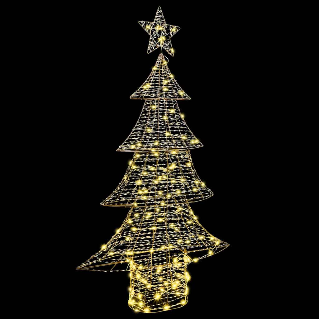 Albero di Natale con 160 LED Bianco caldo 151 cm PET
