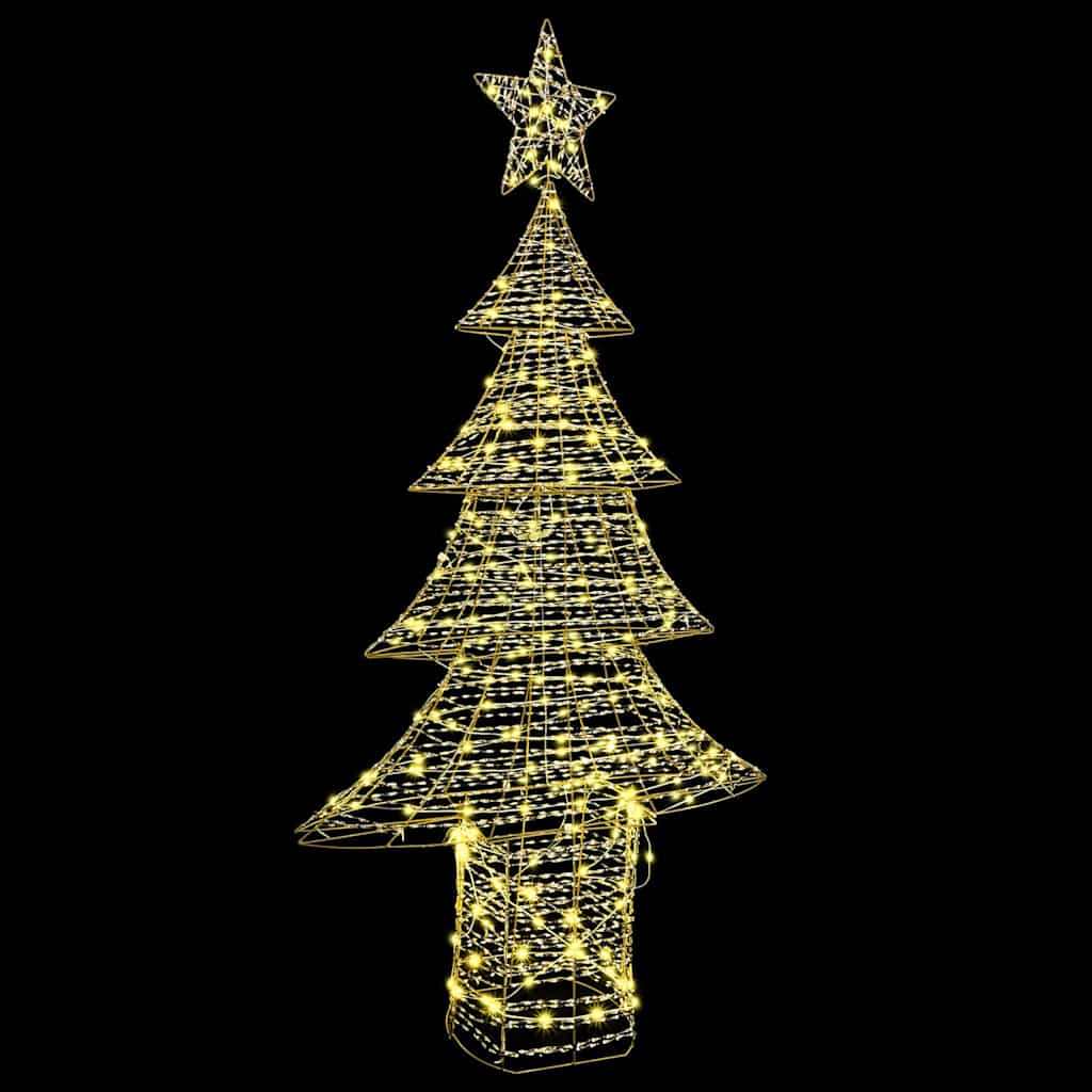Albero di Natale con 240 LED Bianco caldo 181 cm PET