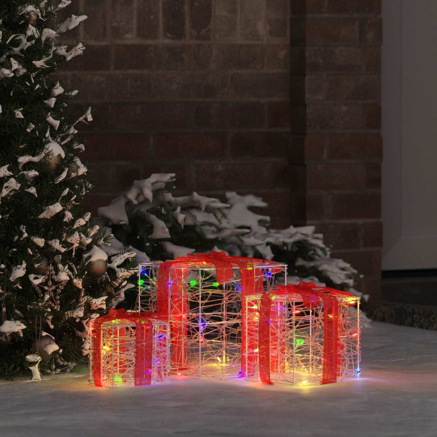 Scatola Regalo 3 pcs Multicolore 20 x 20 x 20 cm Acrilico