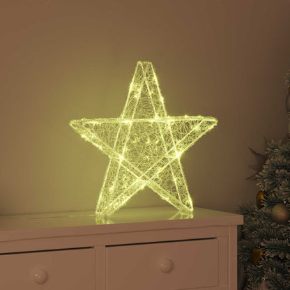 Stella 3D con 50 LED Bianco caldo 55 x 53.5 x 10 cm Acrilico
