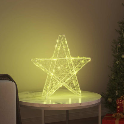 Stella 3D con 50 LED Bianco caldo 55 x 53.5 x 10 cm Acrilico