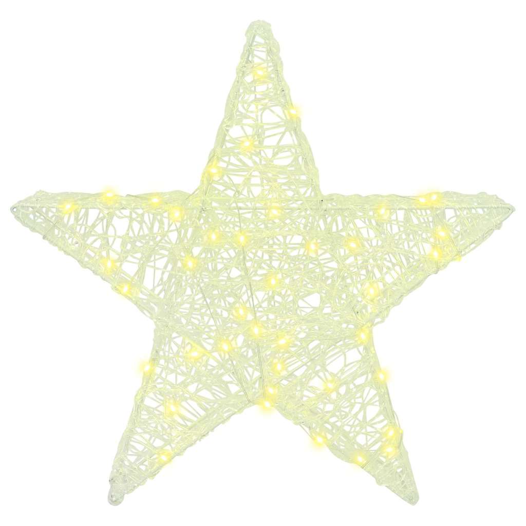 Stella 3D con 50 LED Bianco caldo 55 x 53.5 x 10 cm Acrilico