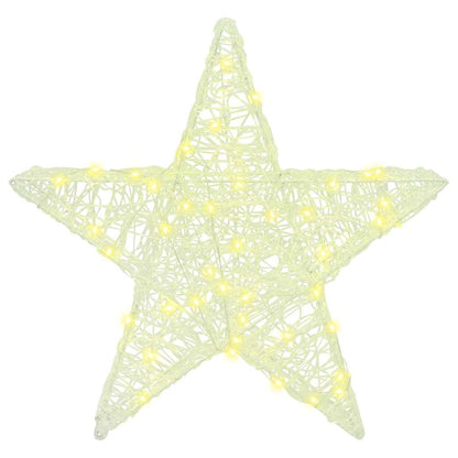Stella 3D con 50 LED Bianco caldo 55 x 53.5 x 10 cm Acrilico