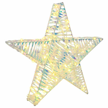 Stella 3D con 50 LED Bianco caldo 55 x 52.5 x 9 cm PET