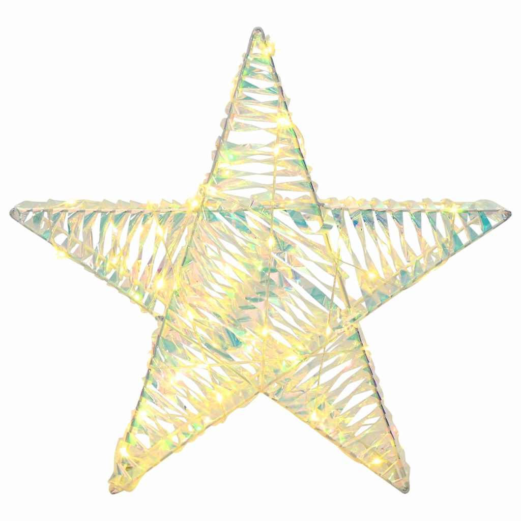 Stella 3D con 50 LED Bianco caldo 55 x 52.5 x 9 cm PET
