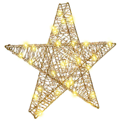 Stella 3D con 50 LED Bianco caldo 55 x 52.5 x 9 cm PET