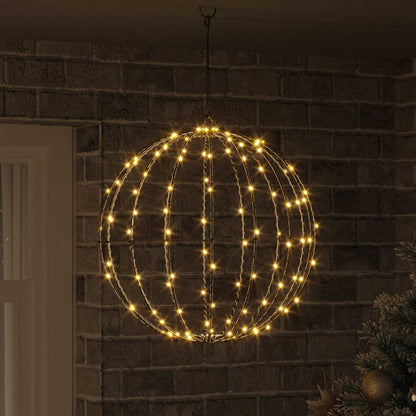 Palla con 160 LED Bianco caldo 50,5 x 50,5 x 52 cm Metallo