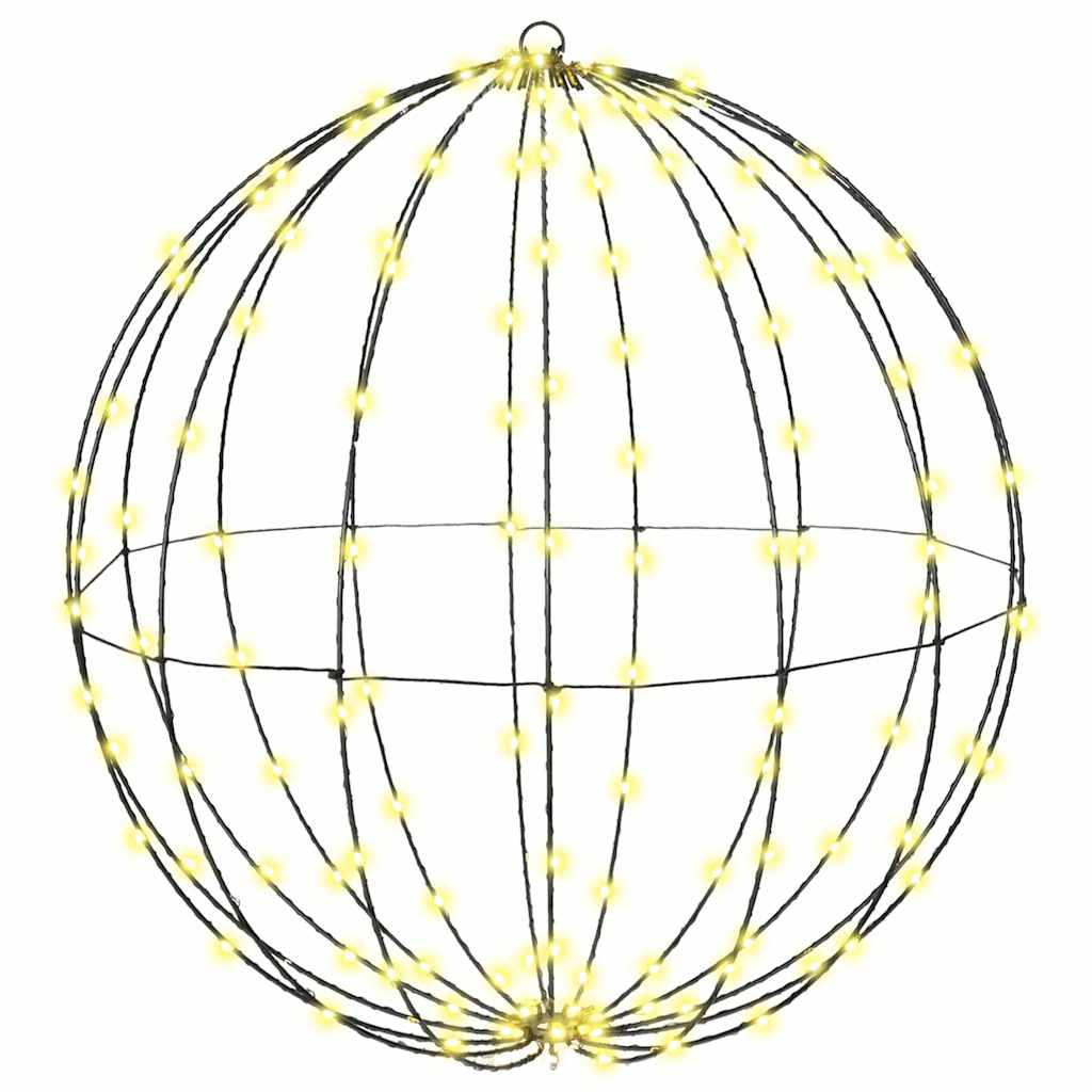 Palla con 192 LED Bianco caldo 59,5 x 59,5 x 63 cm Metallo