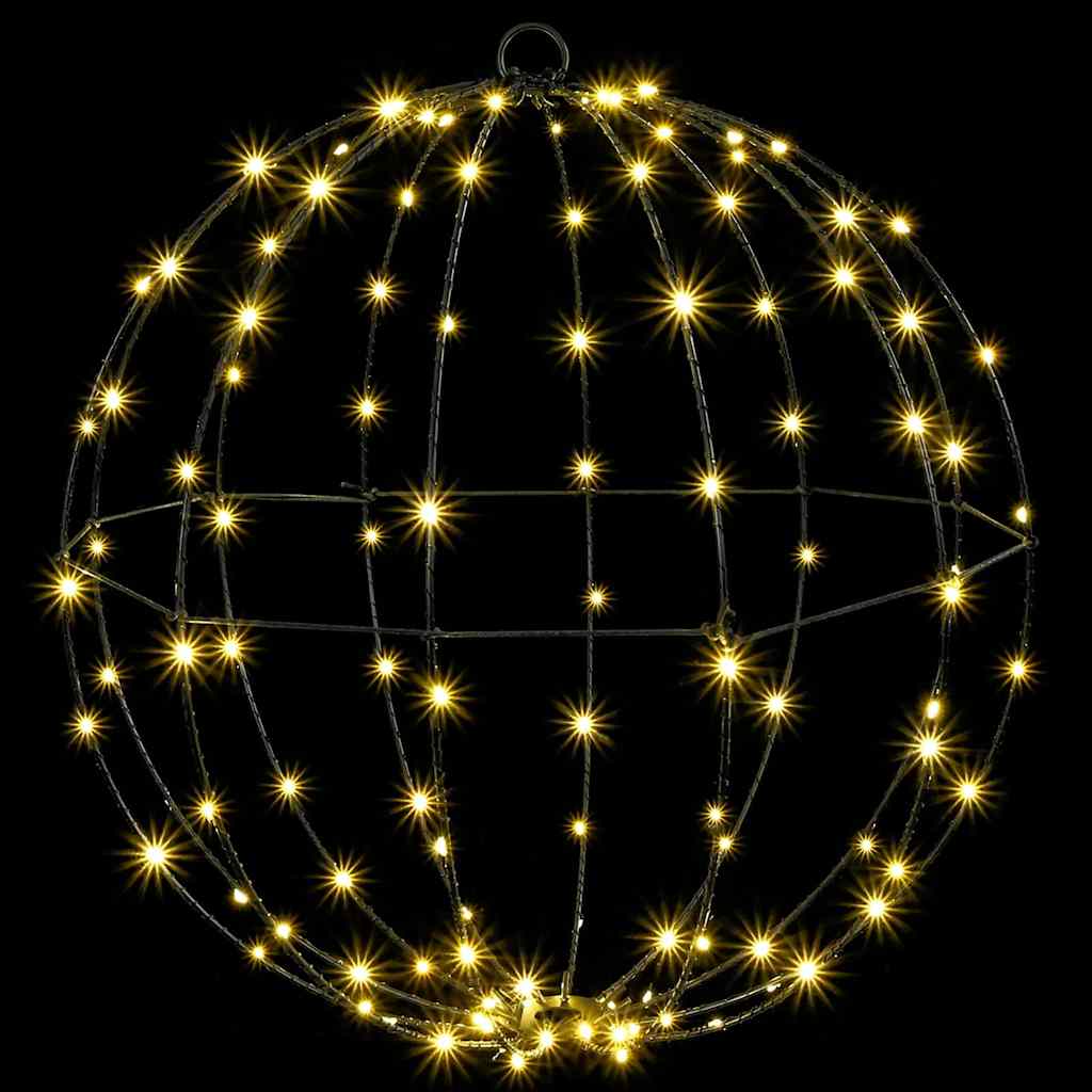 Palla con 192 LED 2 pcs Bianco caldo 40 x 40 x 43,5 cm Metallo