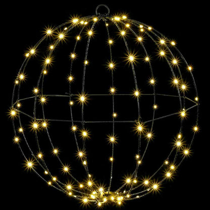Palla con 192 LED 2 pcs Bianco caldo 40 x 40 x 43,5 cm Metallo