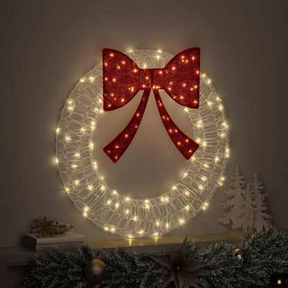 Corona con 60 LED Bianco caldo 76 x 76 x 8,5 cm Acrilico