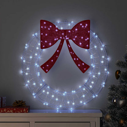 Corona con 60 LED Bianco freddo 76 x 76 x 8,5 cm Acrilico