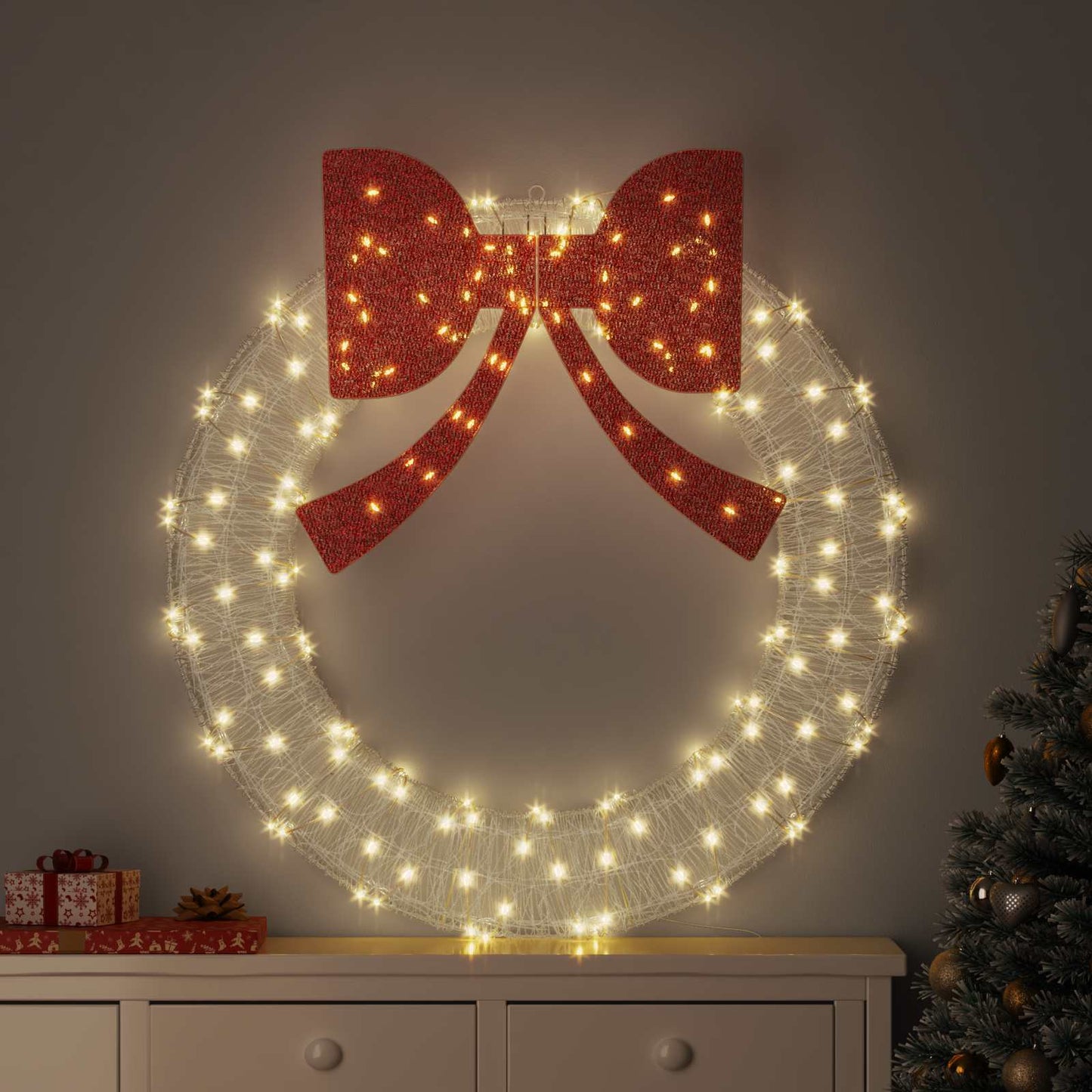 Ghirlanda con 150 LED Bianco caldo 120 cm Acrilico