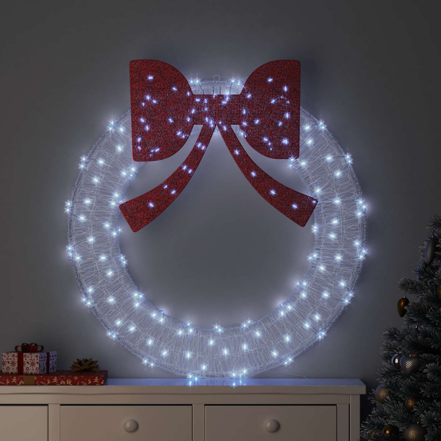 Ghirlanda con 150 LED Bianco freddo 120 cm Acrilico