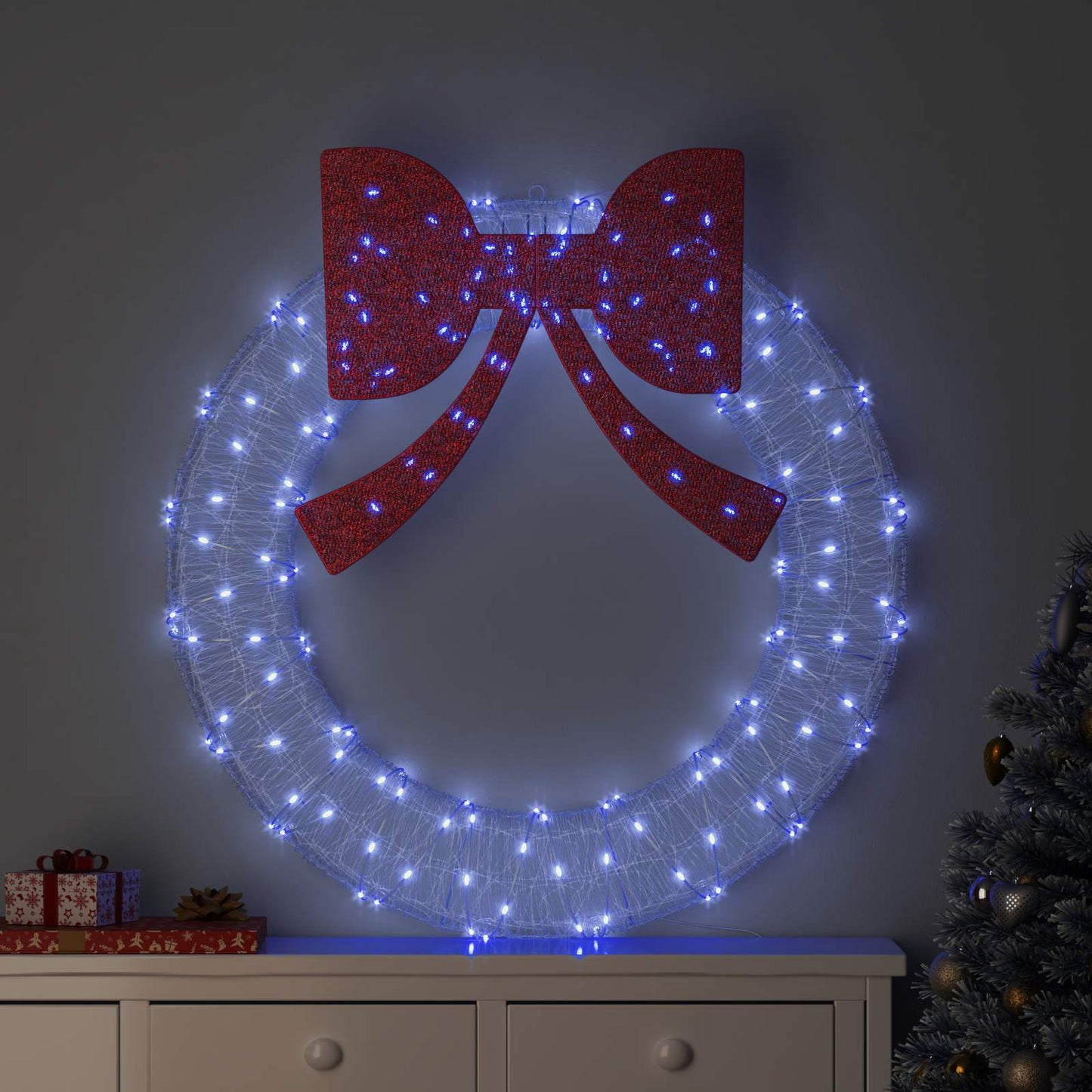 Ghirlanda con 150 LED Blu 120 cm Acrilico