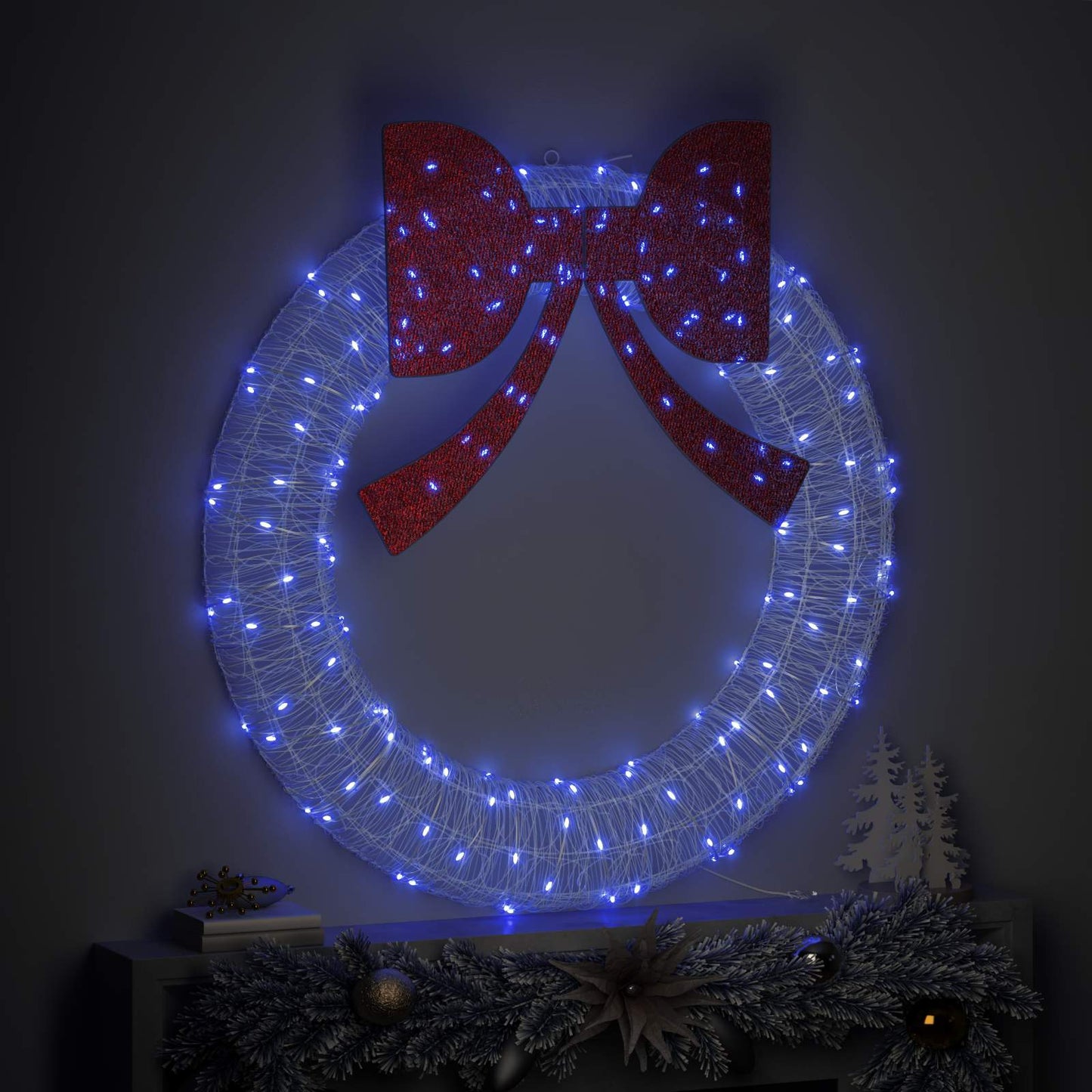 Ghirlanda con 150 LED Blu 120 cm Acrilico