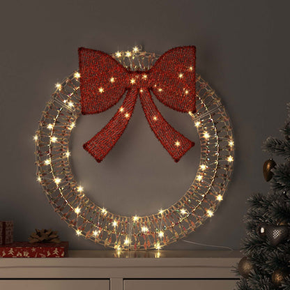 Ghirlanda con 60 LED Bianco caldo 76 x 76 x 8 cm PET