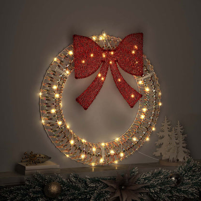 Ghirlanda con 60 LED Bianco caldo 76 x 76 x 8 cm PET