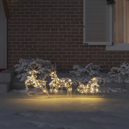 Renne LED con 60 LED 3 pcs Bianco caldo PET