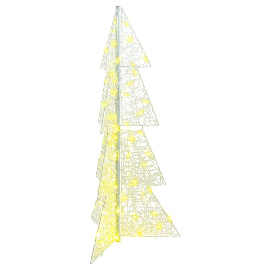 Albero di Natale con 100 LED Bianco caldo 120 cm Acrilico
