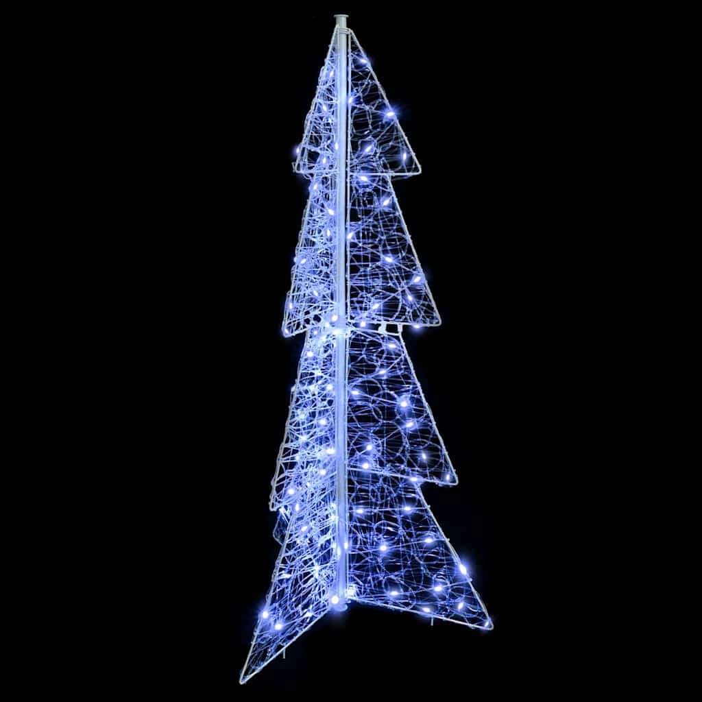 Albero di Natale con 100 LED Bianco freddo 120 cm Acrilico