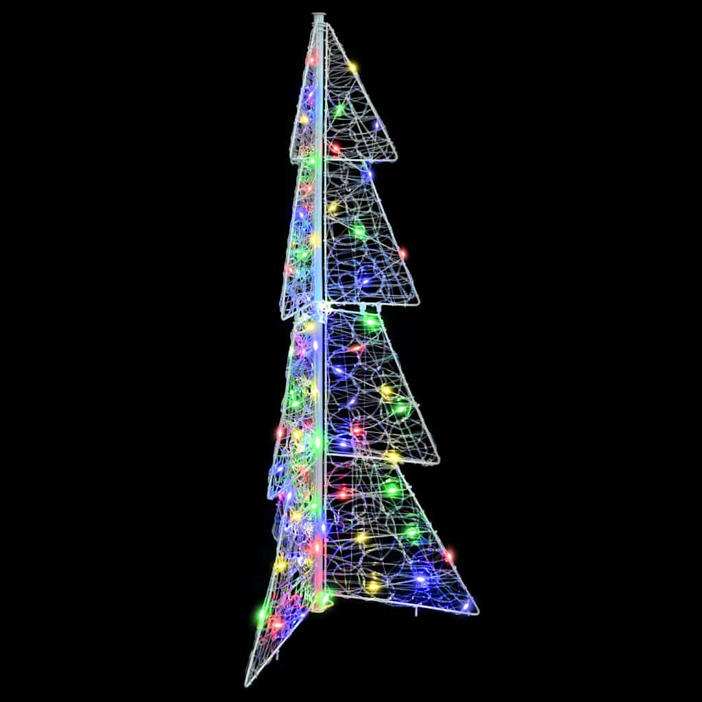 Albero di Natale con 100 LED Multicolore 120 cm Acrilico