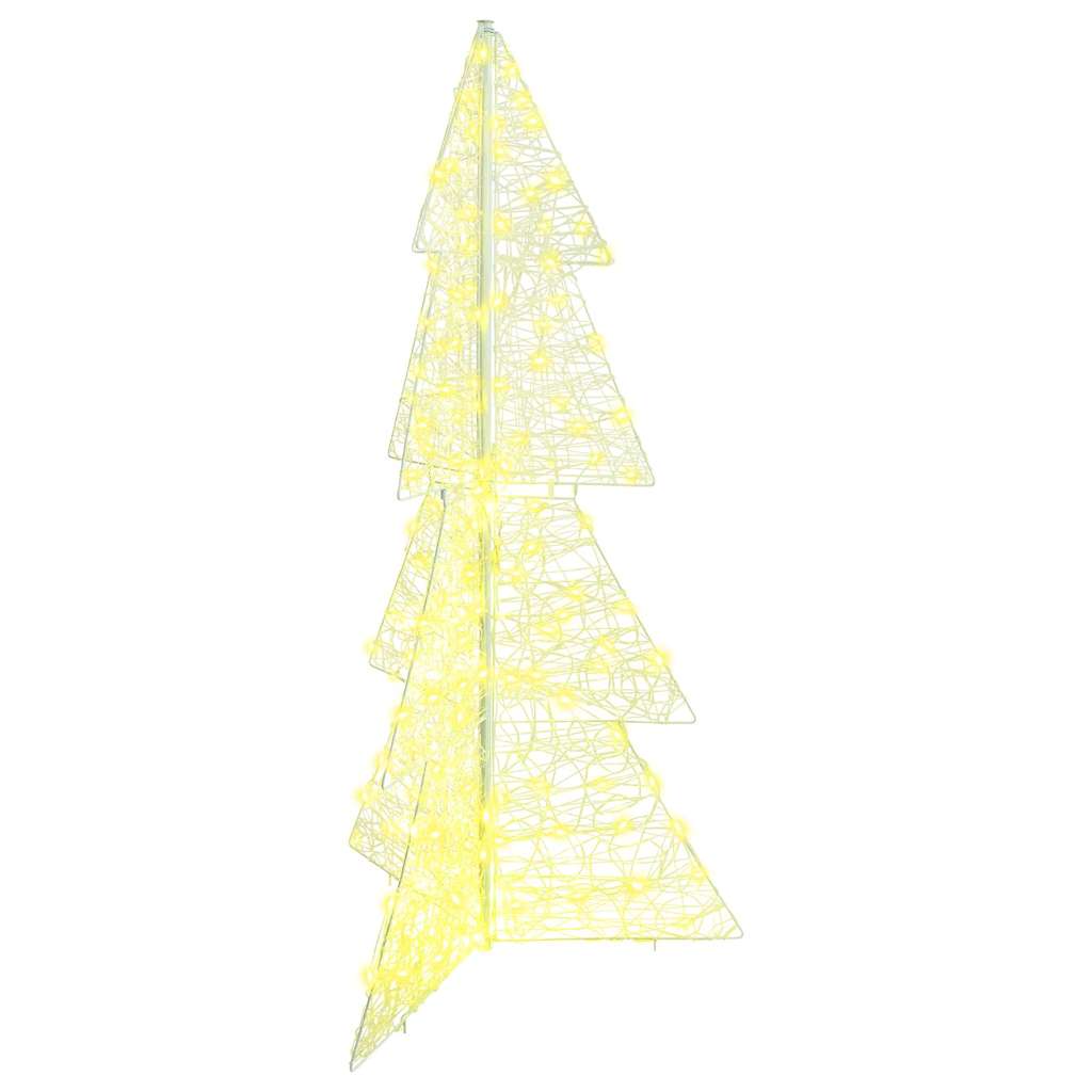 Albero di Natale con 160 LED Bianco caldo 150 cm Acrilico